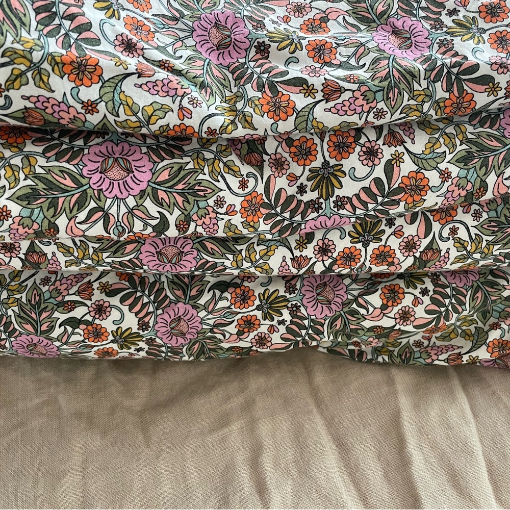 Anthropologie organic cotton percale sheet set KING